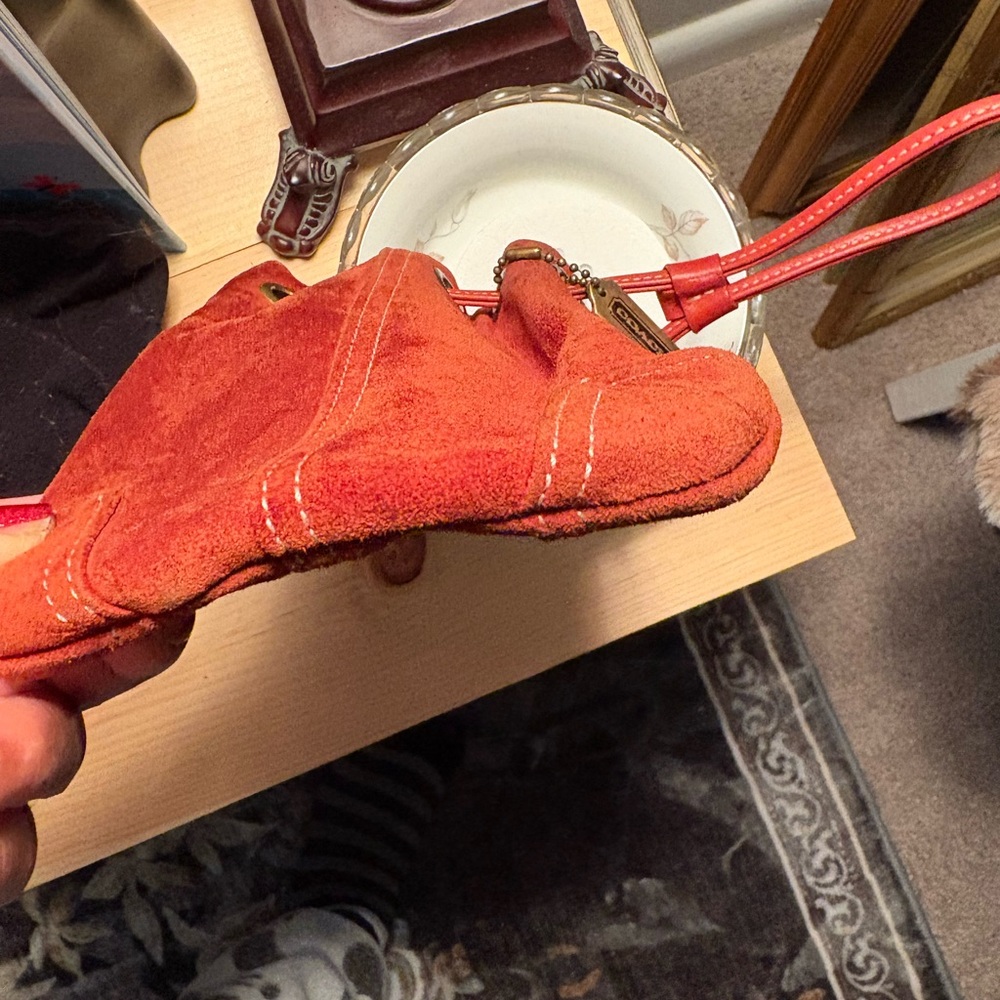 Coach Tan Suede Wristlet Bag - Picture 4 of 4